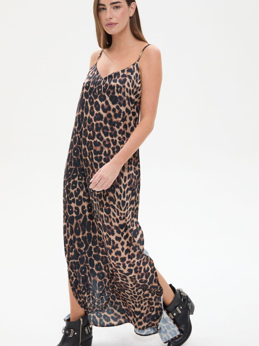 VESTIDO LARGO ANIMAL PRINT