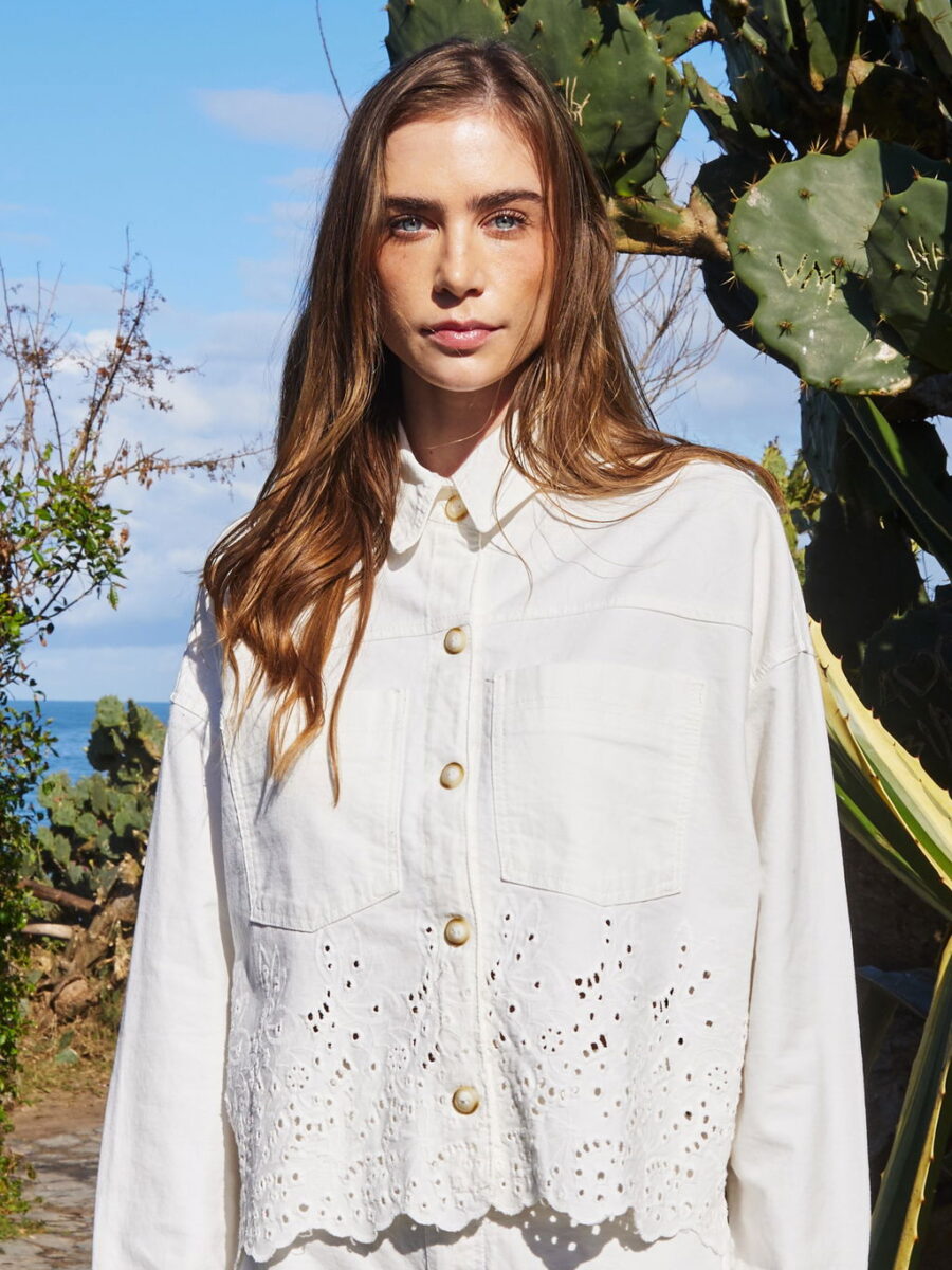 CAMPERA BORDADA OSSIRA NATURAL