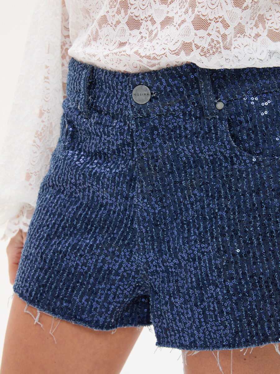 SHORT DENIM CON LENTEJUELAS